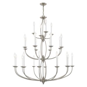 Home Basics 24-Light Chandelier in Brushed Nickel