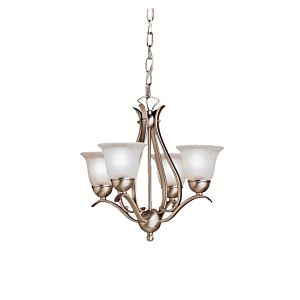 Dover Four Light Mini Chandelier in Brushed Nickel by Kichler