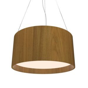 Cylindrical LED Pendant in Louro Freijo