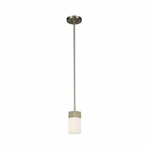 Novela One Light Mini Pendant in Brushed Nickel by Eglo USA