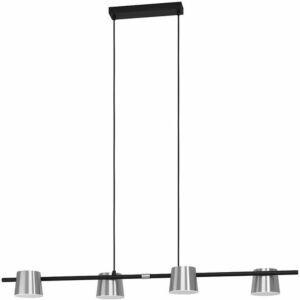 Altamira LED Linear Pendant in Structured Black & Matte Nickel by Eglo USA