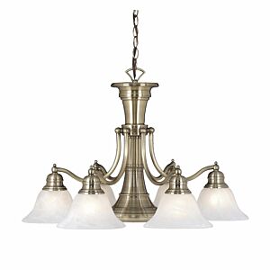 Standford 6-Light Chandelier in Antique Brass