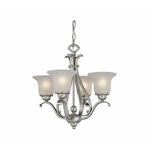 Monrovia 4-Light Mini Chandelier or Semi-Flush in Brushed Nickel