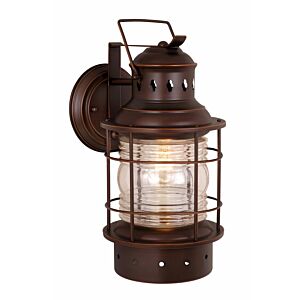 Hyannis 1-Light Outdoor Wall Mount in Burnished Bronze