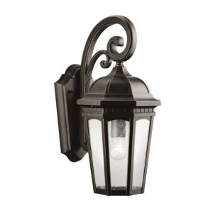 Courtyard 1-Light Outdoor Wall Mount in Rubbed Bronze