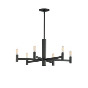 Emana Six Light Chandelier in Black by Maxim