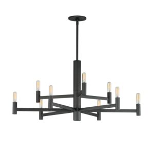 Emana Nine Light Chandelier in Black by Maxim