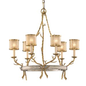 Parc Royale  Chandelier in Vintage Gold Leaf by Corbett Lighting