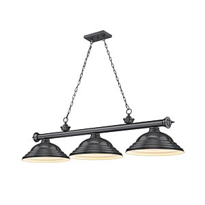 Z-Lite Cordon 3-Light Linear Pendant Light In Bronze Plate