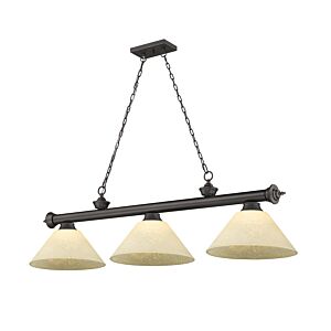 Z-Lite Cordon 3-Light Linear Pendant Light In Bronze