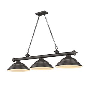 Z-Lite Cordon 3-Light Linear Pendant Light In Bronze