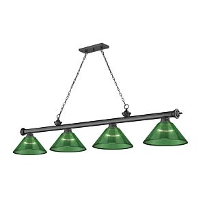 Z-Lite Cordon 4-Light Linear Pendant Light In Bronze Plate