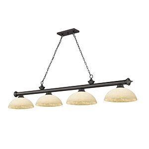 Z-Lite Cordon 4-Light Linear Pendant Light In Bronze