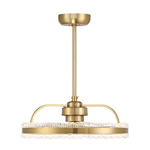 Corona LED Fan D'Lier in Warm Brass by Savoy House