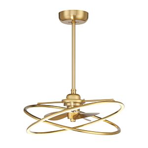 Dorado LED Fan D'Lier in Warm Brass by Savoy House