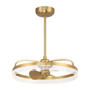 Lyria LED Fan D'Lier in Warm Brass by Savoy House