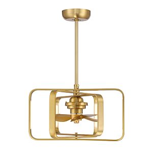 Lynx LED Fan D'Lier in Warm Brass by Savoy House