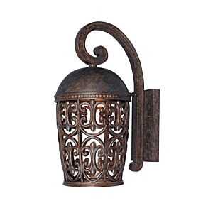 Amherst 1-Light Wall Lantern in Burnt Umber