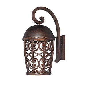 Amherst 1-Light Wall Lantern in Burnt Umber