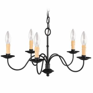 Heritage 5-Light Chandelier in Black