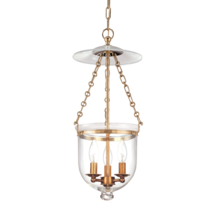  Hampton Pendant Light in Aged Brass