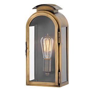 Hinkley Rowley 1-Light Outdoor Light In Light Antique Brass