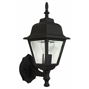 Coach Lights Cast One Light Wall Mount in Textured Black by Craftmade