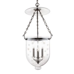 Hampton 3-Light Clr Glass Pendant Light