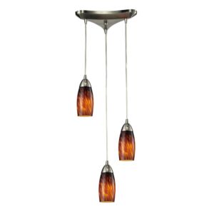 Milan 3-Light Pendant in Satin Nickel