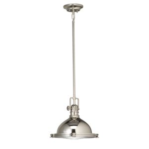 Hatteras Bay One Light Pendant in Polished Nickel by Kichler