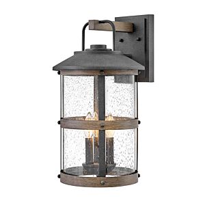 Hinkley Lakehouse 3-Light Outdoor Light In Aged Zinc