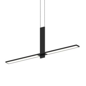 Planes LED Pendant in Satin Black by Sonneman