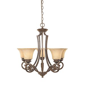 Mendocino 5-Light Chandelier in Forged Sienna