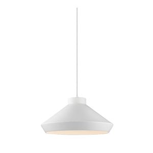 Koma One Light Pendant in Satin White by Sonneman