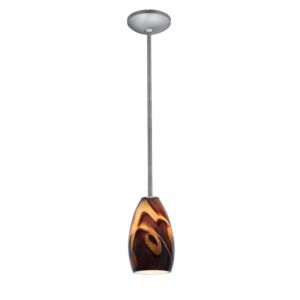 Champagne One Light Pendant in Brushed Steel by Access