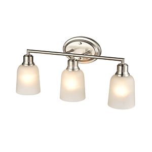 Amberle Three Light Vanity in Brushed Nickel by Millennium