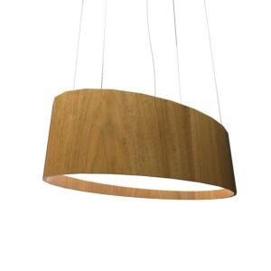 Oval LED Pendant in Louro Freijo