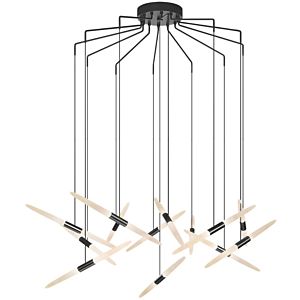 Ballet LED Pendant in Satin Black by Sonneman