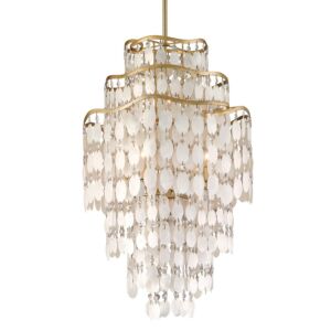 Dolce  Chandelier in Champagne Leaf by Corbett Lighting