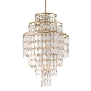 Dolce 12 Light Chandelier in Champagne Leaf by Corbett Lighting