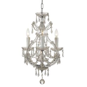 Maria Theresa 4-Light Mini Chandelier in Polished Chrome