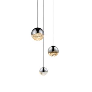 Grapes LED Pendant in Polished Chrome by Sonneman