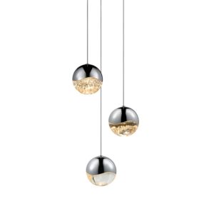 Grapes LED Pendant in Polished Chrome by Sonneman