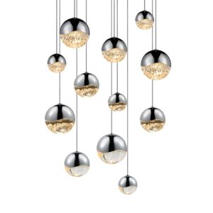 Grapes LED Pendant in Polished Chrome by Sonneman