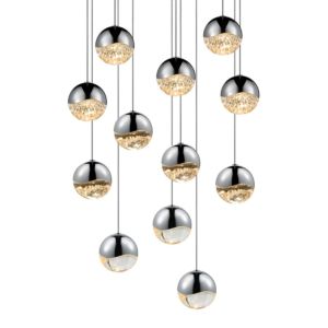 Sonneman Grapes 16.25 Inch 12 Light LED Pendant in Polished Chrome