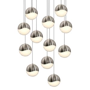 Grapes LED Pendant in Satin Nickel by Sonneman