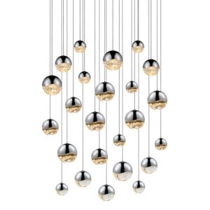 Grapes LED Pendant in Polished Chrome by Sonneman