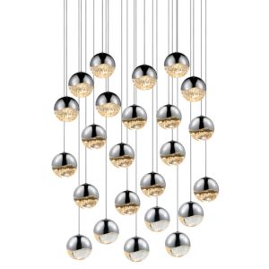 Grapes LED Pendant in Polished Chrome by Sonneman