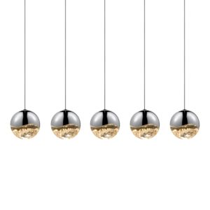 Grapes LED Pendant in Polished Chrome by Sonneman