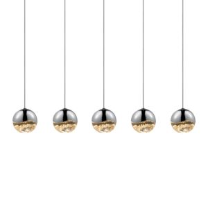 Sonneman Grapes 37.25 Inch 5 Light LED Pendant in Polished Chrome